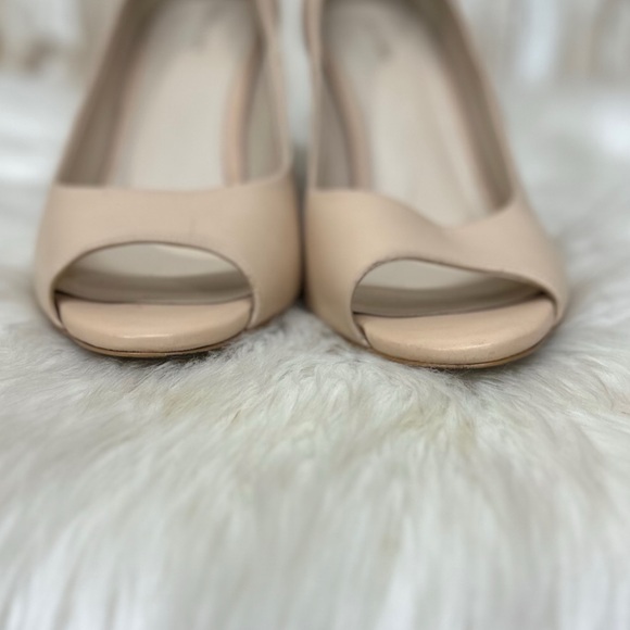 Cole Haan Harlow Nude Peep-Toe Pumps [S3121] - Picture 8 of 12